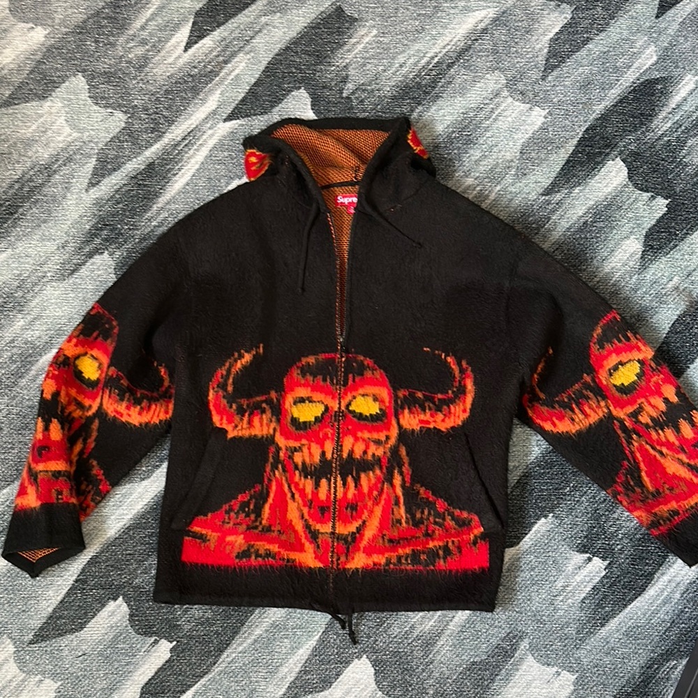 Supreme Black and Red Graphic Jacket